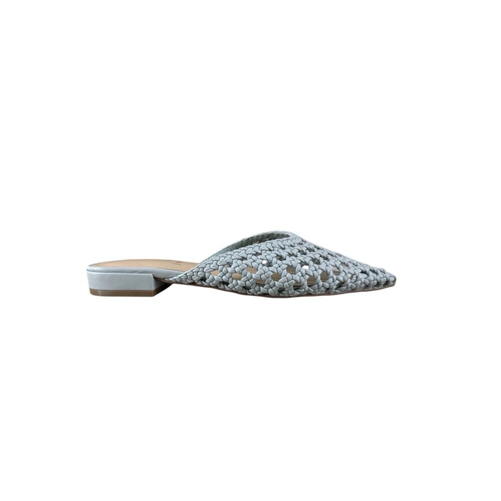 Joie Light Blue Woven Pointed Toe Mule Flats Size 9.5 Boho Coastal Slip On